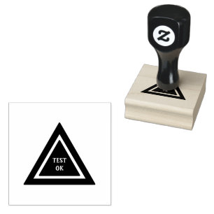 Benutzerdefinierter TEST OK-Text Stellen Sie siche Gummistempel