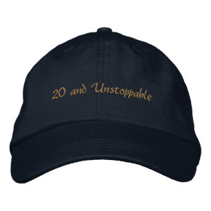 Benutzerdefinierter Text 20 und unaufhaltsamer Ehr Bestickte Baseballkappe