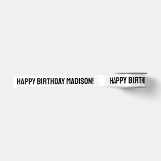 Benutzerdefinierter Text Alles Gute zum Geburtstag Satinband