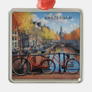 Benutzerdefinierter Text Amsterdam Ornament Aus Metall