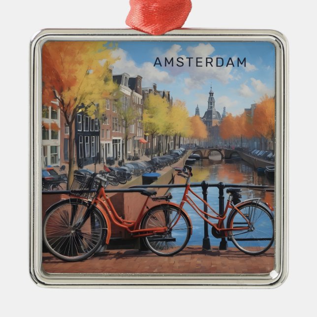 Benutzerdefinierter Text Amsterdam Ornament Aus Metall (Vorne)