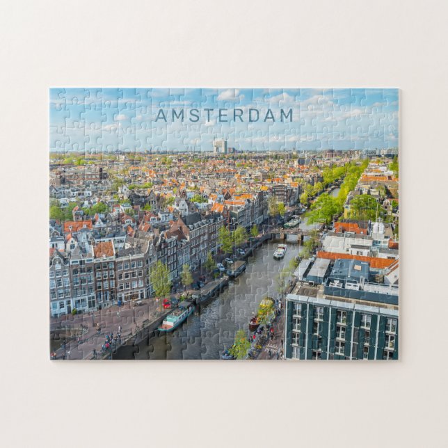 Benutzerdefinierter Text Amsterdam Puzzle (Horizontal)