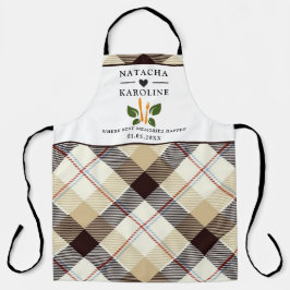 Benutzerdefinierter Text, Aquarellküche Schürze