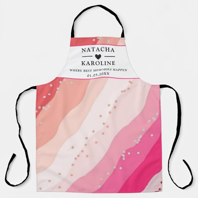 Benutzerdefinierter Text, Aquarellküche Schürze (Vorderseite)