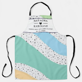 Benutzerdefinierter Text, Aquarellküche Schürze