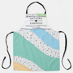 Benutzerdefinierter Text, Aquarellküche Schürze
