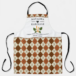 Benutzerdefinierter Text, Aquarellküche Schürze