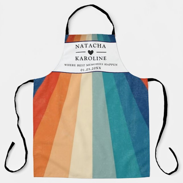 Benutzerdefinierter Text, Aquarellküche Schürze (Vorderseite)