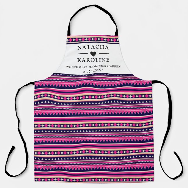 Benutzerdefinierter Text, Aquarellküche Schürze (Vorderseite)