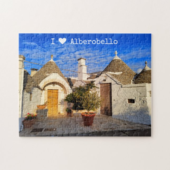 Benutzerdefinierter Text, atemberaubende Stadt Alb Puzzle (Horizontal)