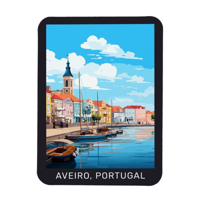 Benutzerdefinierter Text Aveiro Portugal Magnet (Vertikal)