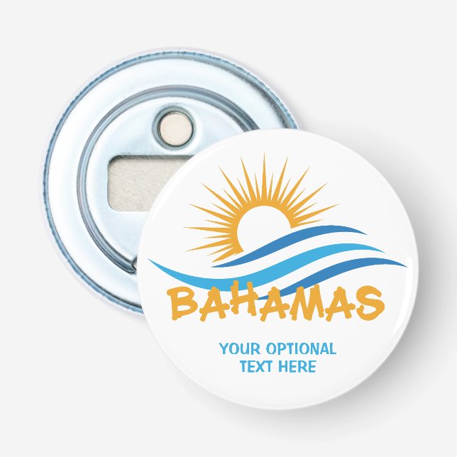Benutzerdefinierter Text Bahamas Flaschenöffner (Vorderseite)