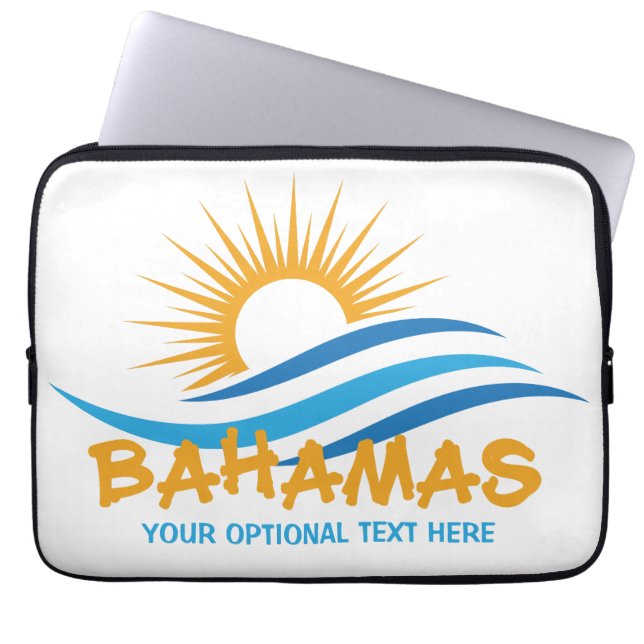 Benutzerdefinierter Text Bahamas Laptopschutzhülle (Vorderseite)