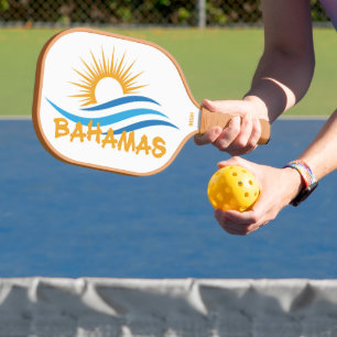 Benutzerdefinierter Text Bahamas Pickleball Schläger