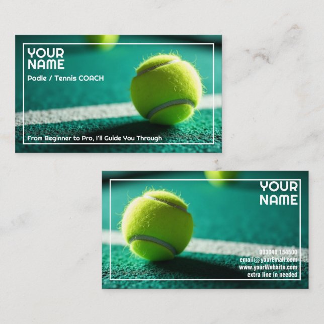 Benutzerdefinierter Text, Baseline Boost Padel- od Visitenkarte (Vorne/Hinten)