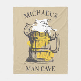 Benutzerdefinierter Text Beer Ilustration Fleecedecke