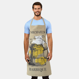 Benutzerdefinierter Text Beer Ilustration Schürze