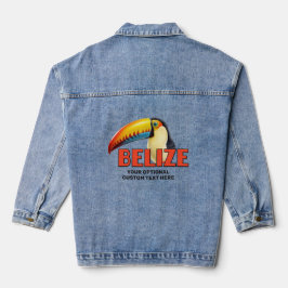 Benutzerdefinierter Text BELIZE Toucan Jeansjacke