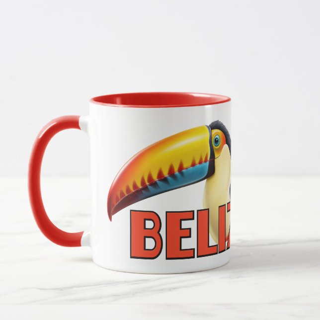 Benutzerdefinierter Text BELIZE Toucan Tasse (Links)