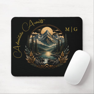 Benutzerdefinierter Text Bergsee Natur Abenteuer A Mousepad