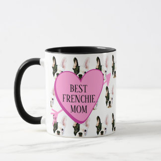 Benutzerdefinierter Text Beste Frenchie-Mutter Kaf Tasse