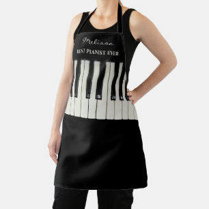 Benutzerdefinierter Text Beste Pianistin je Name M Schürze