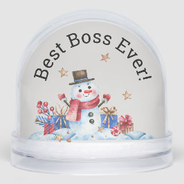 Benutzerdefinierter Text, Bester Boss Wasserfarbe  Schneekugeln