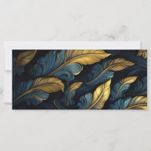 Benutzerdefinierter Text Blau - Goldene Blätter
