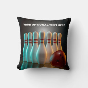 Benutzerdefinierter Text Bowling Strike Kissen