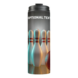 Benutzerdefinierter Text Bowling Strike Thermosbecher