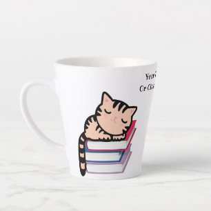 Benutzerdefinierter Text/ Buch Lover Cat Lover Kaw Milchtasse