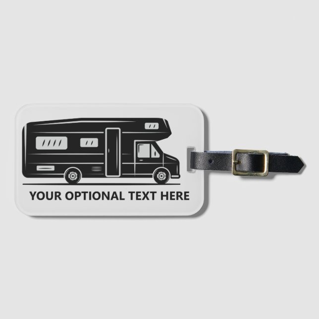 Benutzerdefinierter Text-Camper Van Gepäckanhänger (Vorderseite (Horizontal))