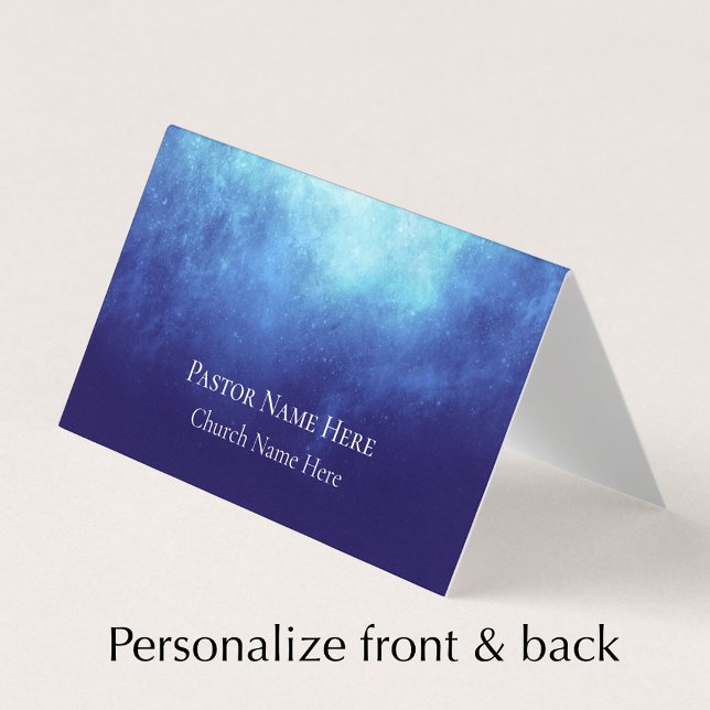 Benutzerdefinierter Text Christliche Kirche Pastor Visitenkarten (Add custom text to front & back of this unique cool nebula business card.
)