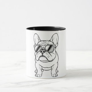Benutzerdefinierter Text Cooler Französischer Bull Tasse