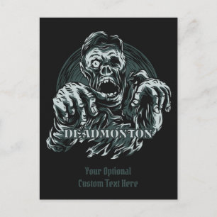 Benutzerdefinierter Text-DEADMONTON-Postkarte Postkarte