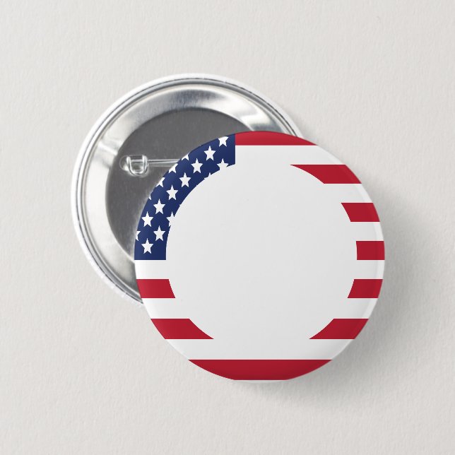 Benutzerdefinierter Text der amerikanischen Flagge Button (Vorne & Hinten)