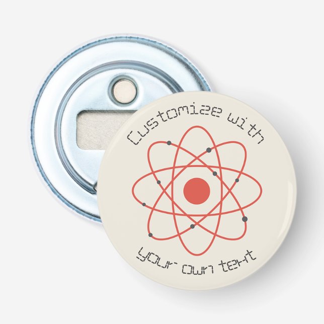 Benutzerdefinierter Text der Atom-Struktur Flaschenöffner (Vorderseite)