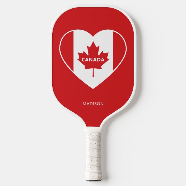 Benutzerdefinierter Text der CANADA-Liebe Pickleball Schläger (Vorderseite)