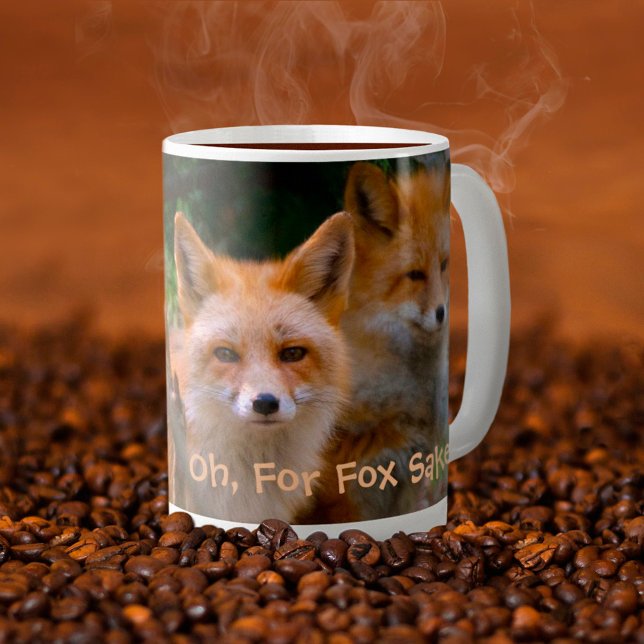 Benutzerdefinierter Text der Red Fox-Familie Kaffeetasse (Von Creator hochgeladen)
