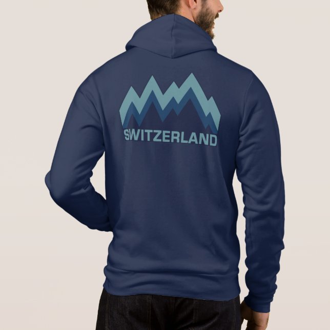 Benutzerdefinierter Text der SCHWEIZ Hoodie (Rückseite)