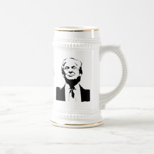 Benutzerdefinierter Text der Trump Picture Silhoue Bierglas