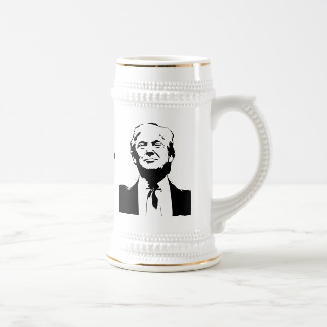 Benutzerdefinierter Text der Trump Picture Silhoue Bierglas (Rechts)
