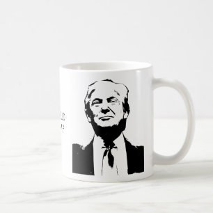 Benutzerdefinierter Text der Trump Picture Silhoue Kaffeetasse