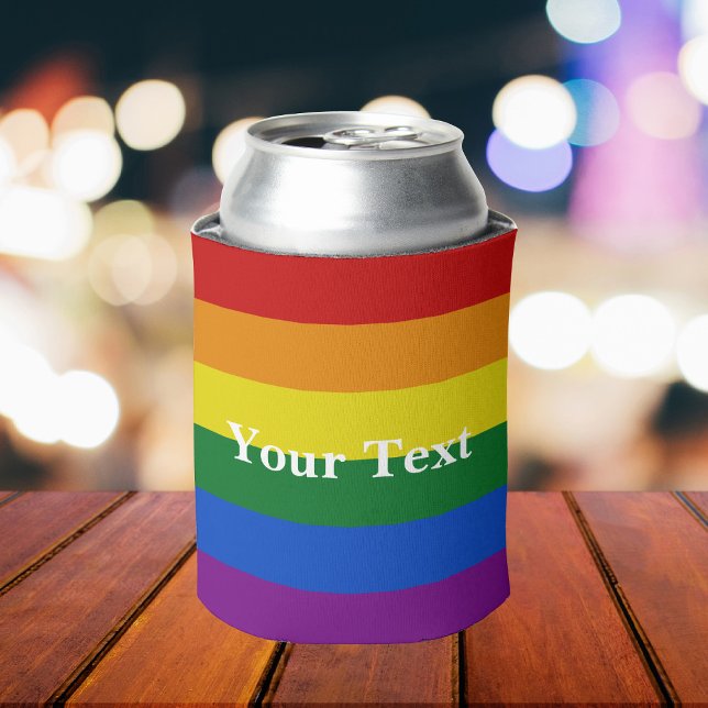 Benutzerdefinierter Text des LGBTQ-Regenbogenfenst Dosenkühler (Von Creator hochgeladen)