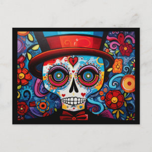 Benutzerdefinierter Text 💀 Día de Muertos Postkarte