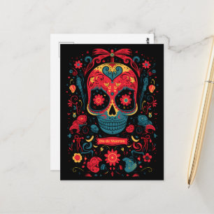 Benutzerdefinierter Text Dia de Muertos ☠️ Remembr Postkarte