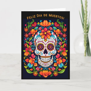 Benutzerdefinierter Text Dia de Muertos ☠️ Sugar S Feiertagskarte