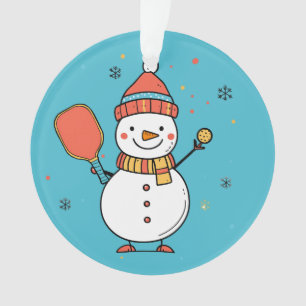 Benutzerdefinierter Text Dinking Snowman Ornament