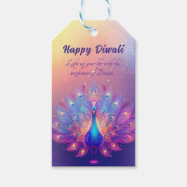 Benutzerdefinierter Text, Diwali Peacock Splendor Geschenkanhänger