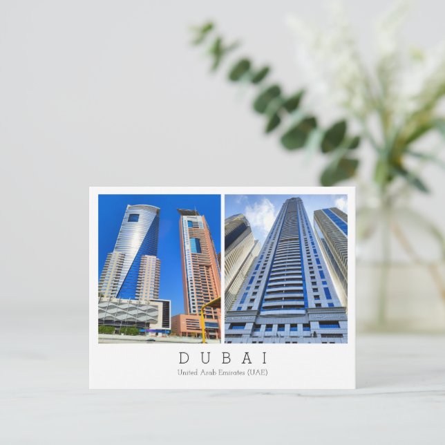 Benutzerdefinierter Text, Dubai, Postkarte der Ver (Stehend Vorderseite)